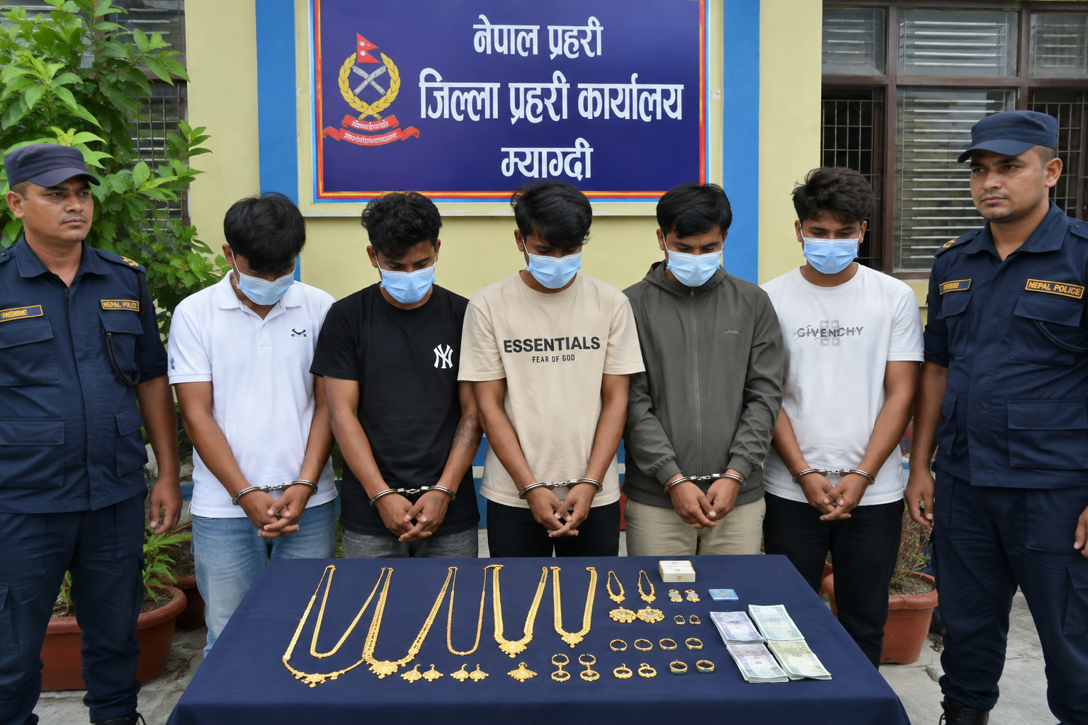 म्याग्दीमा गरगहना चोर्ने बारा–पर्साका पाँचजना पक्राउ